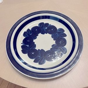 Blue Anemone Round Serving Platter